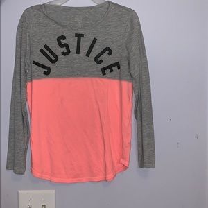JUSTICE athletic long sleeve tee